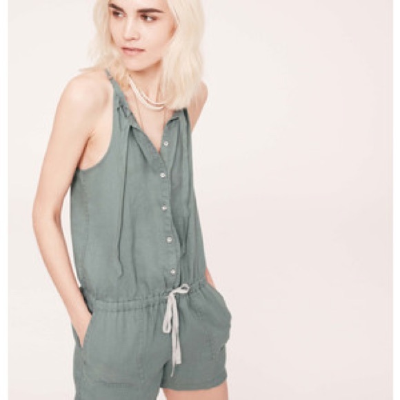 Lou & Grey Pants - Lou & Grey linen romper - size medium